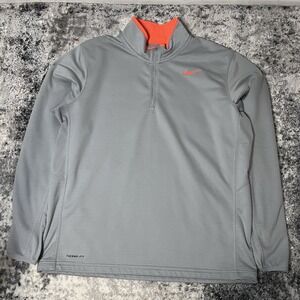 Nike Men's Therma Fit 1/4 Zip Pullover Jacket Grey, Size XL